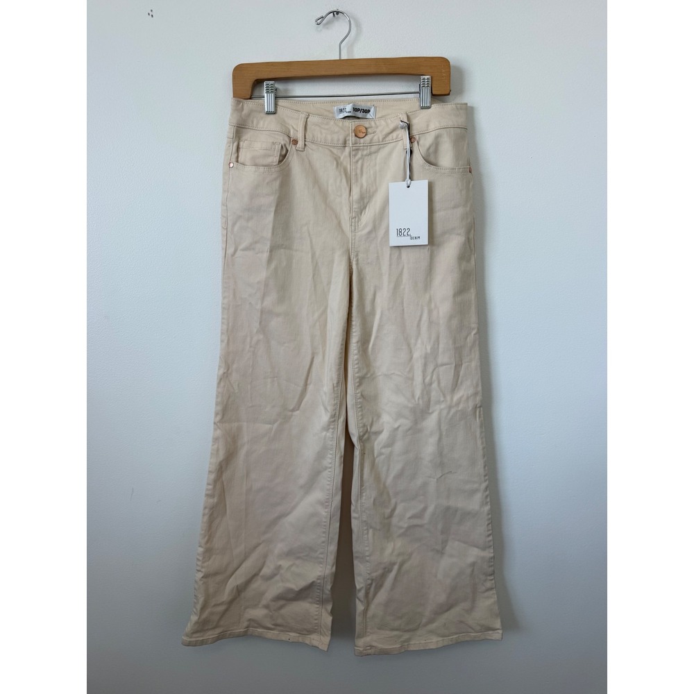 1822 Denim Slim Wide Leg Jeans – Tan – Women's 30 Petite / 10 Petite – NWT - Picture 2 of 6